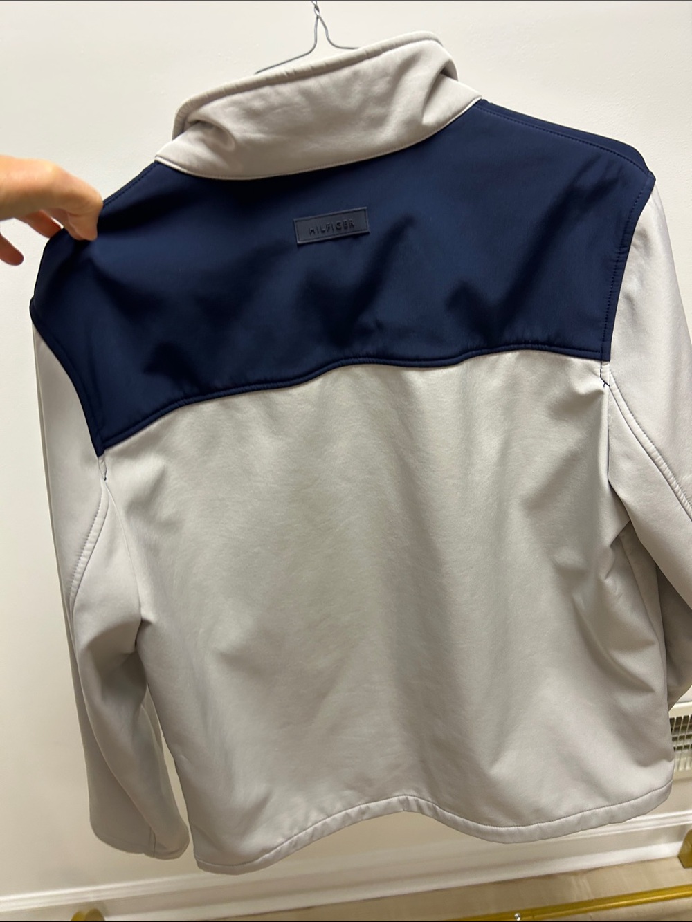 Tommy Hilfiger Two-Tone Navy and Light beige Zip-Front Jacket image 4